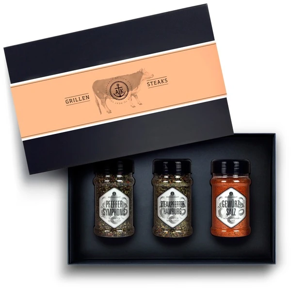 Ankerkraut Geschenkset 'Steaks Grillen' Mit 3 Streuern 1 Ankerkraut Geschenkset 'Steaks Grillen' Mit 3 Streuern